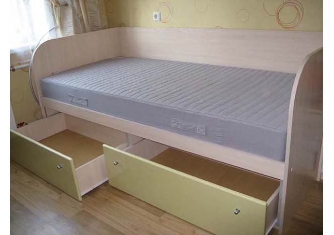 Кровать с ящиками с матрасом