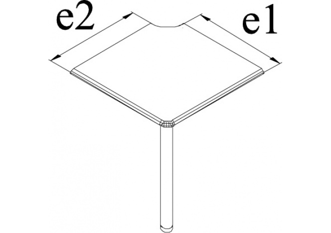 Приставка для соединения двух столов под углом