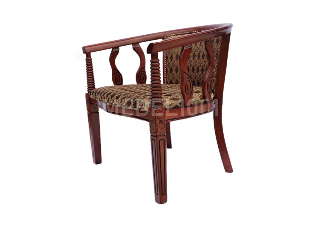 Чайное кресло из лакированного дерева с подлокотниками В-5